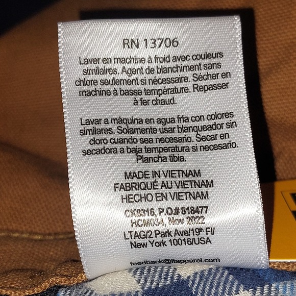 NWT Carhartt Boys' Loose Fit Flannel-Lined Utility Work Pants Dark Mustard SZ 16 - Picture 15 of 16